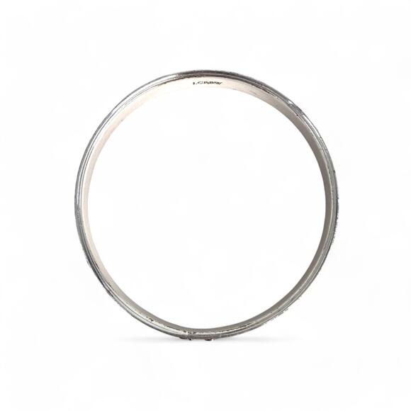 J Crew Anchor Bangle Bracelet Black Enamel Silver Tone Nautical Rockabilly - Picture 4 of 4